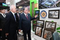 President Emomali Rahmon Visits SPECA Exhibition in Baku