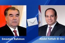 President Emomali Rahmon Congratulates the President of Egypt Abdel Fattah El-Sisi