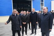 Leader of the Nation Emomali Rahmon Attends Inauguration Ceremony of Mohir Invest Construction Materials Manufacturing Enterprise in Yovon