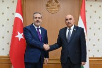 Speaker of the Assembly of Representatives Mahmadtoir Zokirzoda Meets the Minister of Foreign Affairs of Turkiye Hakan Fidan