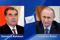 President Emomali Rahmon Congratulates Vladimir Putin On Presidential Election Victory