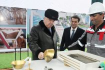 The Head of State Emomali Rahmon Lays Foundation Stone for Construction of the building of the Ministry of Industry and New Technologies