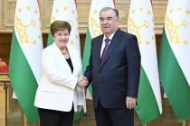 President of Tajikistan Emomali Rahmon Receives Director of the International Monetary Fund Kristalina Georgieva