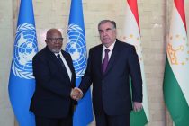 Leader of Tajikistan Emomali Rahmon received the President of the 78th Session of the United Nations General Assembly Dennis Francis