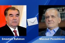 President Emomali Rahmon congratulates new Iranian president-elect Masoud Pezeshkian