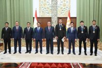 President of Tajikistan Emomali Rahmon presents state awards to winners of the Paris 2024 Summer Olympic Games