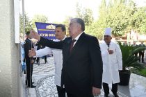 President Emomali Rahmon participated in ceremony for commissioning of the Khovaling central hospital