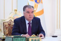 Leader of the Nation Emomali Rahmon  attended a ceremony to open the secondary school in Dusti of Khatlon Province via video-conference