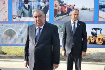 Leader of the Nation Emomali Rahmon begans his working trip to Mir Sayyid Ali Hamadoni district of Khatlon Province