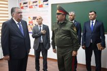 The Head of state Emomali Rahmon attended the opening of the driving school of the Ministry of Defense in Nurobod district