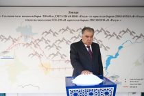 President Emomali Rahmon attended ceremony to commission the 220-kV power transmission line