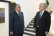 The Head of state Emomali Rahmon attended the opening of the new building of the Department of Finance in Lakhsh district