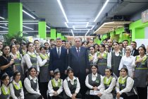 The Head of state Emomali Rahmon attended opening of «Amid» trade and service center in Khujand