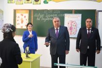 Leader of the Nation Emomali Rahmon opened newly-built secondary school No. 48 in Konibodom