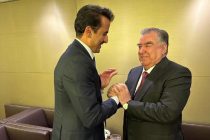 President of Tajikistan Emomali Rahmon meets with Emir of the State of Qatar Sheikh Tamim bin Hamad Al Thani