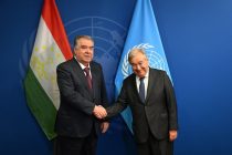 President of Tajikistan Emomali Rahmon meets with Secretary-General of the United Nations Antonio Guterres