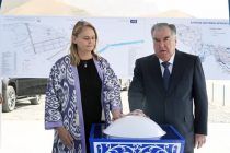 The Head of state Emomali Rahmon attends opening ceremony of water purification basin in Mir Sayyid Ali Hamadoni district