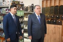 The Head of state Emomali Rahmon attended the opening of Sayyoh Hotel and Shopping Center in Sangvor district