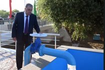 The Head of state Emomali Rahmon attended a ceremony to commission a water line of the tributary of Sirdaryo River to irrigate 2500 hectares of land in the villages of Konibodom