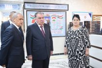 President Emomali Rahmon participated in ceremony to commission the new building of the Division of the Agency of Social Insurance and Pension of Khovaling