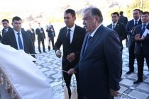 President Emomali Rahmon attended the opening ceremony of the central stadium of Ishkoshim district with 4 thousand seats