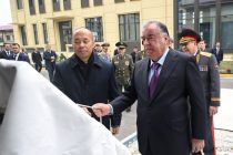 President Emomali Rahmon participated in ceremony to commission the building of the State Institution for the Training of Highly Qualified Military Personnel in Dushanbe