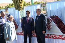 The Head of state Emomali Rahmon visits farm «Hoji Nemat» in the city of Tursunzoda