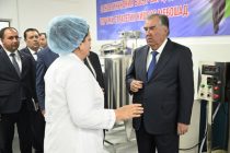 Leader of the Nation Emomali Rahmon participated in ceremony to commission the dairy products processing enterprise in Khorugh