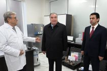 President Emomali Rahmon participated in ceremony to commission Regional Center for Chemical, Biological, Radiation and Nuclear Safety, Security and Assurance of the National Academy of Sciences of Tajikistan