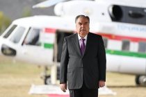 Leader of the Nation Emomali Rahmon arrives in Badakhshan Mountainous Autonomous Province