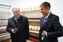 The Head of state Emomali Rahmon attended the opening ceremony of sea buckthorn processing factory in Ishkoshim district