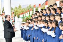 The Head of state Emomali Rahmon attended ceremony to commission the State Emblem Square in Rushon district