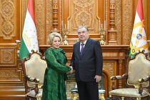 The Head of state Emomali Rahmon received the Chairwoman of the Federation Council of the Federal Assembly of Russia Valentina Matviyenko