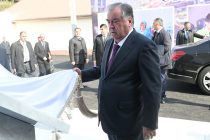 Leader of the Nation Emomali Rahmon attended inauguration of the second stage of the shoe factory in Rudaki district