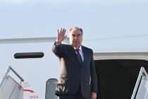 President of Tajikistan Emomali Rahmon leaves for  Turkmenistan