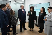 The Head of state Emomali Rahmon opens vocational training and service center in Bokhtar city