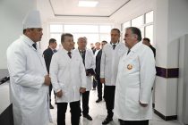 President Emomali Rahmon attended the opening of the medical diagnostic center in Kushoniyon district