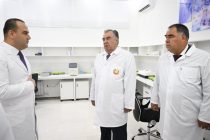 President Emomali Rahmon attended opening of Luqmoni Hakim diagnostic and treatment center in Buston