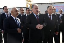 The Head of state Emomali Rahmon attended ceremony to commission the production plant for electrical poles, repair and modernization of electrical stations Istaravshan Energo