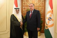 President of Tajikistan Emomali Rahmon meets with Director General of Kuwait Fund for Development Waleed Al-Bahar