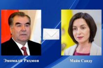 President of Tajikistan Emomali Rahmon sends congratulatory message to President of Moldova on her re-election