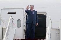 President of Tajikistan Emomali Rahmon departs on an official visit to Kuwait