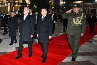 President of Iran Masoud Pezeshkian Lays a Wreath at the Ismoil Somoni Monument in Dushanbe