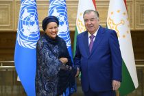 President of Tajikistan Emomali Rahmon receives the UN First Deputy Secretary-General Amina Mohammed