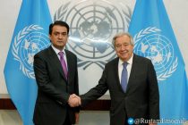 Rustam Emomali Meets UN Secretary-General António Guterres