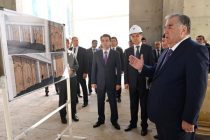 President Emomali Rahmon became familiar with the progress of construction of the National Theater of Tajikistan