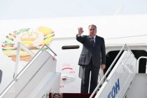 President of Tajikistan Emomali Rahmon departs for France on a working visit