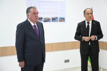 President Emomali Rahmon attends opening ceremony of road, avalanche protection gallery and motorable bridge in Shugnon district