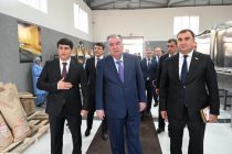President Emomali Rahmon attended the ceremony to commission the Industrial Park in Vanj district