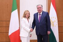 President Emomali Rahmon meets with the Prime Minister of the Italian Republic Giorgia Meloni